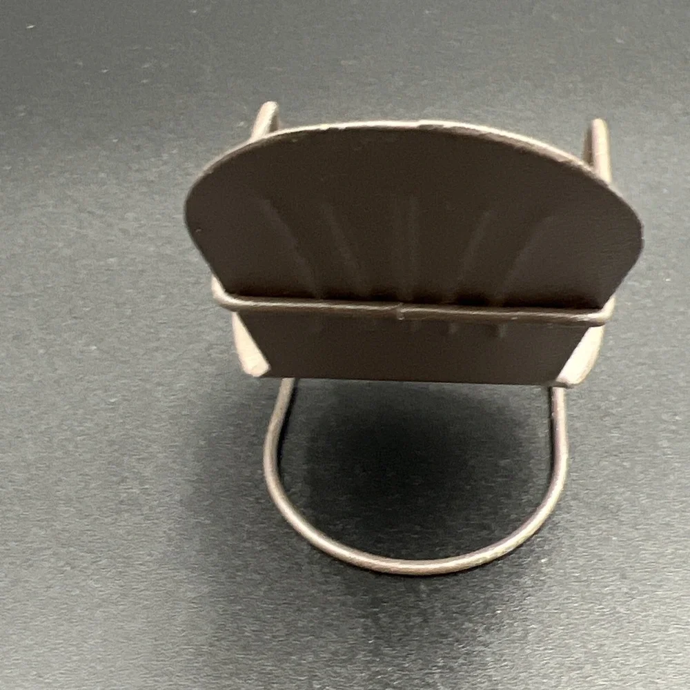 Fairy Garden Dollhouse Miniature Metal‎ Patio Chair Brown New